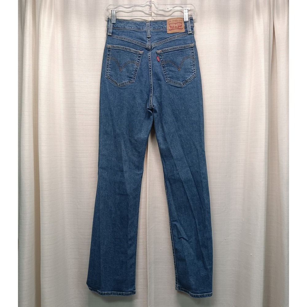 Levis Ribcage Bootcut Jeans Womens 29 High Rise Button Fly Blue‎ Denim (26x31.5) - Picture 6 of 7